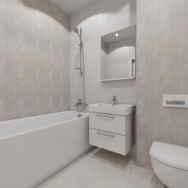 ALMA ceramica 2026, Бонита, Контрастные стены вертикально, контраст у инсталляции №2
