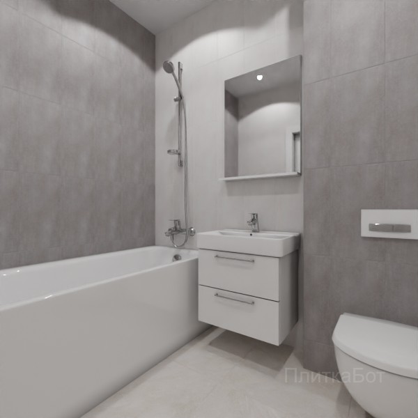 ALMA ceramica 2026, Бонита, Контрастные стены вертикально, контраст у инсталляции №4