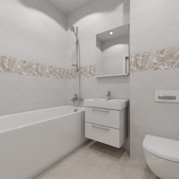 ALMA ceramica 2026, Бонита (беж), Декор по центру №1