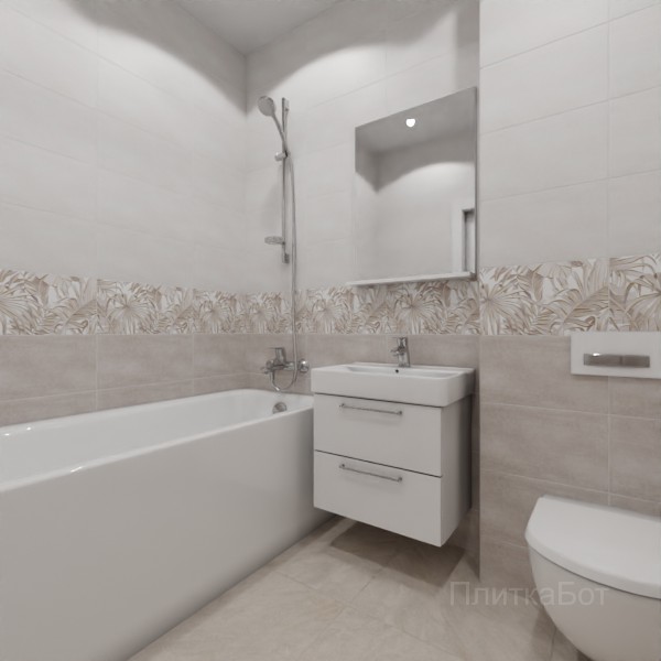 ALMA ceramica 2026, Бонита (беж), Низ-верх и декор №3