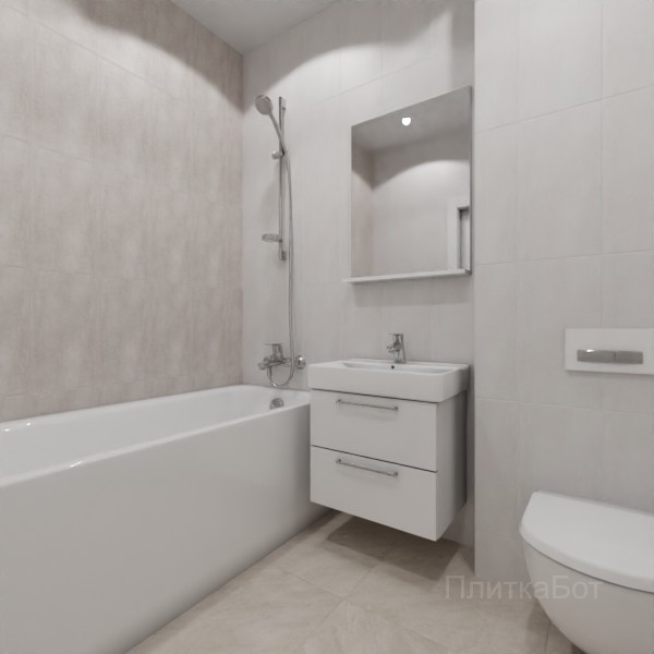 ALMA ceramica 2026, Бонита (беж), Контрастные стены вертикально №1