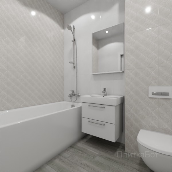 ALMA ceramica 2026, Брента, Контрастные стены вертикально, контраст у инсталляции, палубная №1