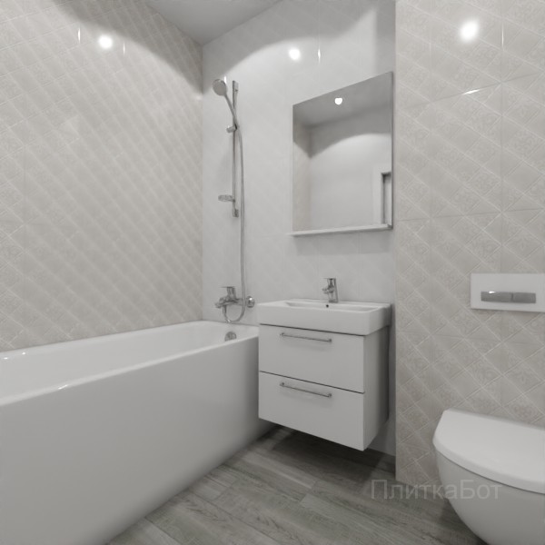 ALMA ceramica 2026, Брента, Контрастные стены вертикально, контраст у инсталляции, палубная №2