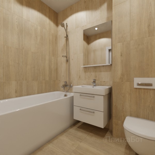 ALMA ceramica 2026, Брентвуд, Контрастные стены вертикально, контраст у инсталляции №1