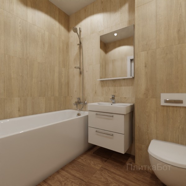 ALMA ceramica 2026, Брентвуд, Контрастные стены вертикально, контраст у инсталляции №2