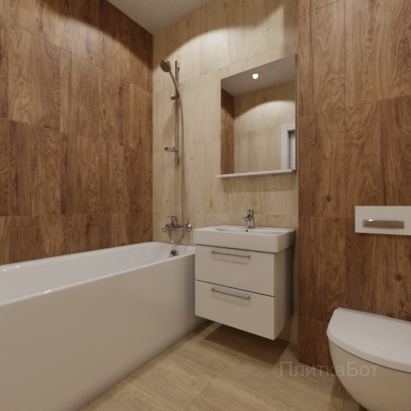 ALMA ceramica 2026, Брентвуд, Контрастные стены вертикально, контраст у инсталляции №3