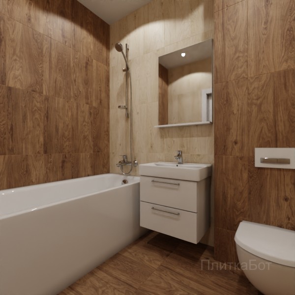 ALMA ceramica 2026, Брентвуд, Контрастные стены вертикально, контраст у инсталляции №4
