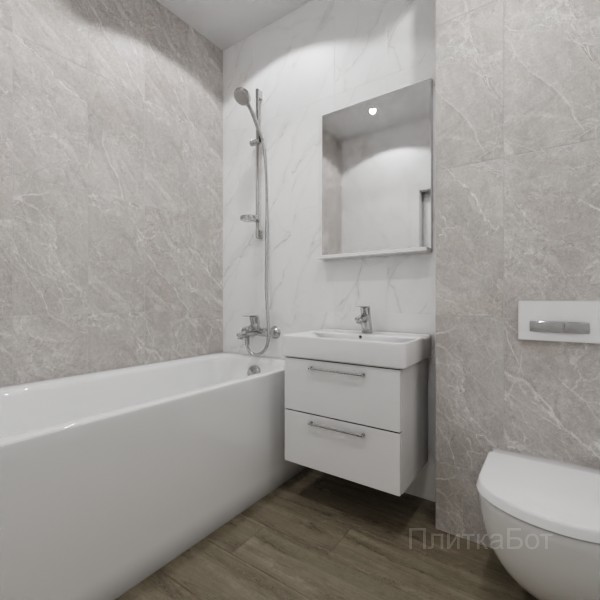 ALMA ceramica 2026, Бронкс, Контрастные стены вертикально, контраст у инсталляции, палубная №3