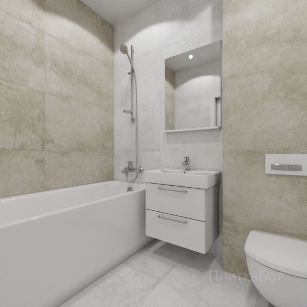 ALMA ceramica 2026, Цементо, Контрастные стены, контраст у инсталляции №2
