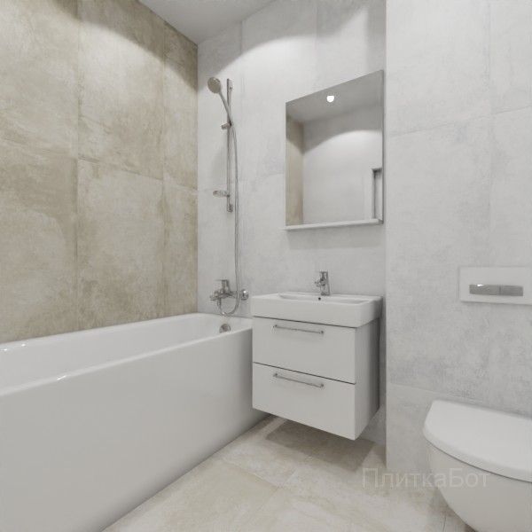 ALMA ceramica 2026, Цементо, Контрастные стены вертикально №1