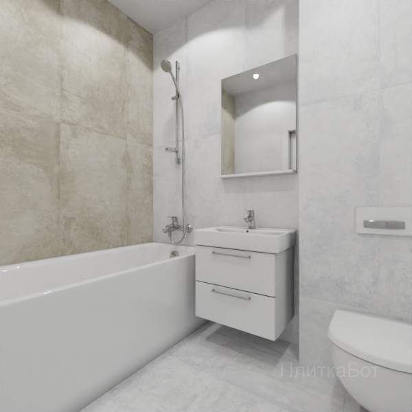 ALMA ceramica 2026, Цементо, Контрастные стены вертикально №2