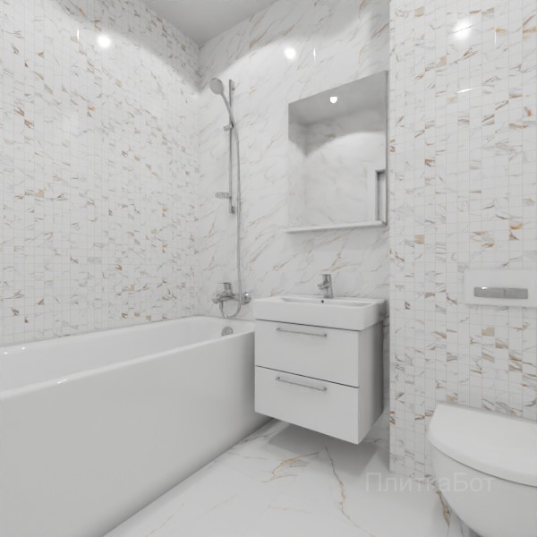 ALMA ceramica 2026, Дакота, Контрастные стены, контраст у инсталляции №1