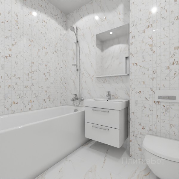 ALMA ceramica 2026, Дакота, Контрастные стены вертикально, контраст у инсталляции №1