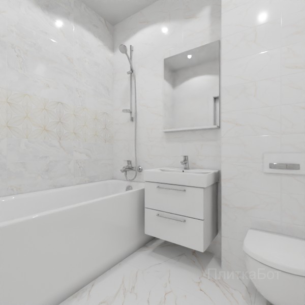 ALMA ceramica 2026, Дея, Два декора над ванной