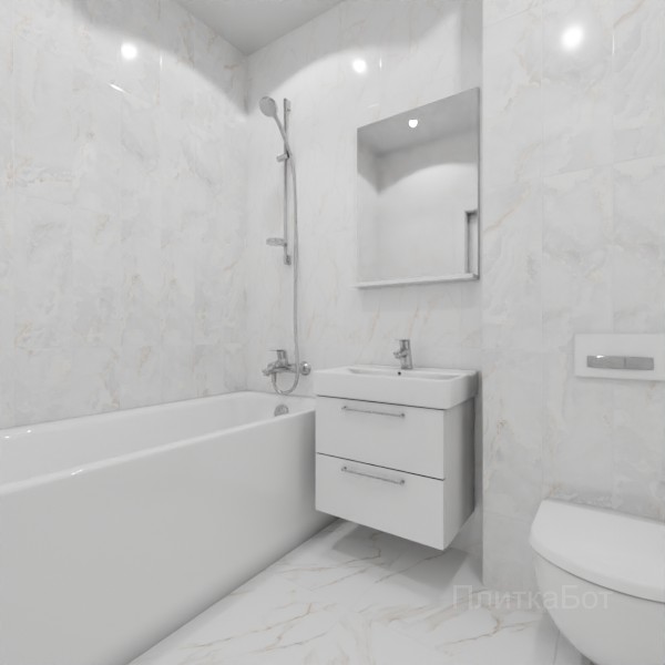 ALMA ceramica 2026, Дея, Контрастные стены вертикально, контраст у инсталляции