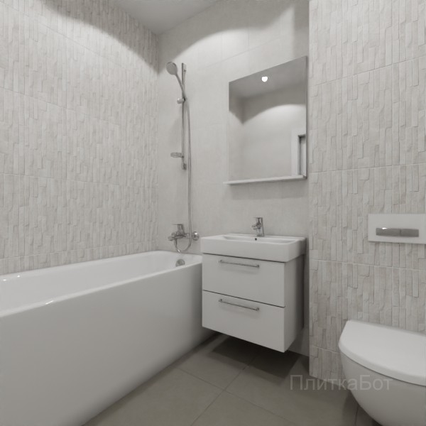 ALMA ceramica 2026, Дискавер, Контрастные стены вертикально, контраст у инсталляции №1