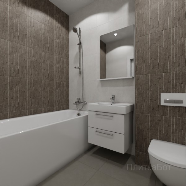ALMA ceramica 2026, Дискавер, Контрастные стены вертикально, контраст у инсталляции №2