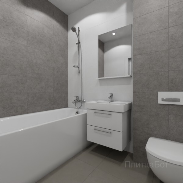 ALMA ceramica 2026, Дискавер (сер), Контрастные стены, контраст у инсталляции №3