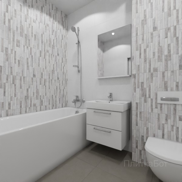 ALMA ceramica 2026, Дискавер (сер), Контрастные стены вертикально, контраст у инсталляции №2