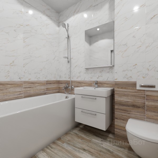 ALMA ceramica 2026, Дублин, Низ-верх, декор и полоса, палубная