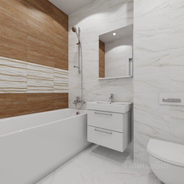 ALMA ceramica 2026, Эйфория, Два декора над ванной №1
