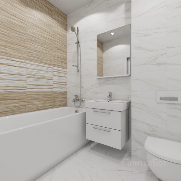 ALMA ceramica 2026, Эйфория, Два декора над ванной №4