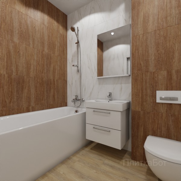 ALMA ceramica 2026, Эйфория, Контрастные стены вертикально, контраст у инсталляции, палубная №1