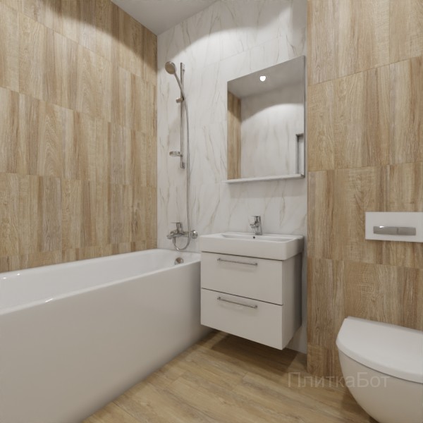 ALMA ceramica 2026, Эйфория, Контрастные стены вертикально, контраст у инсталляции, палубная №3