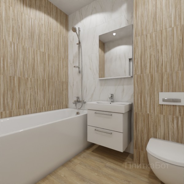 ALMA ceramica 2026, Эйфория, Контрастные стены вертикально, контраст у инсталляции, палубная №4