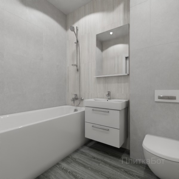 ALMA ceramica 2026, Ферро, Контрастные стены вертикально, контраст у инсталляции, палубная №2