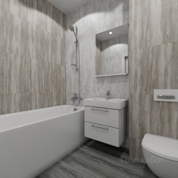 ALMA ceramica 2026, Ферро, Контрастные стены вертикально, контраст у инсталляции, палубная №3