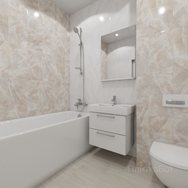 ALMA ceramica 2026, Фреско, Контрастные стены вертикально, контраст у инсталляции, палубная №2
