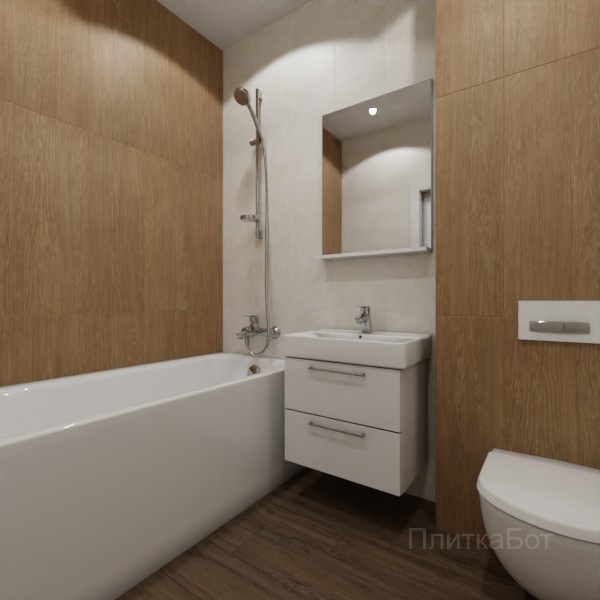 ALMA ceramica 2026, Гарден, Контрастные стены вертикально, контраст у инсталляции, палубная №2