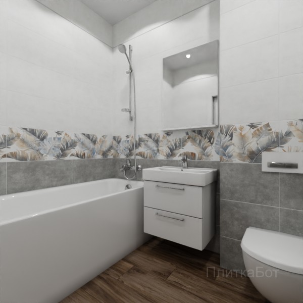 ALMA ceramica 2026, Грета, Низ-верх, декор и полоса, палубная №1