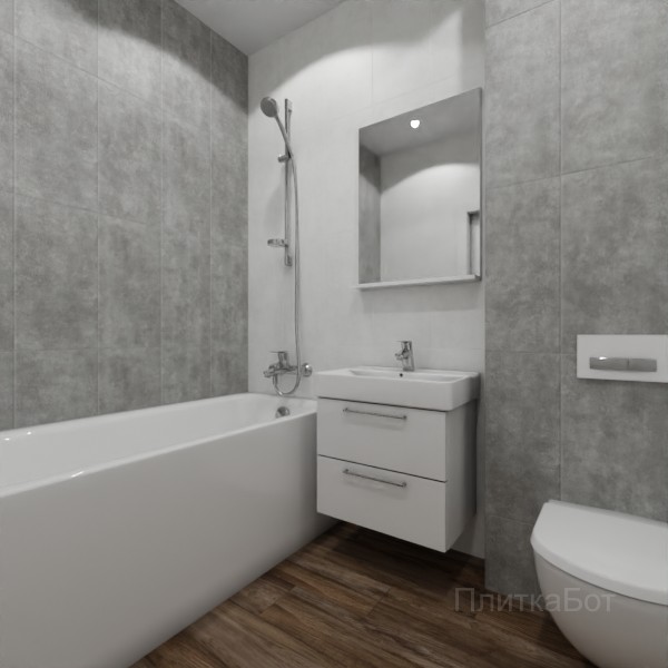 ALMA ceramica 2026, Грета, Контрастные стены вертикально, контраст у инсталляции, палубная