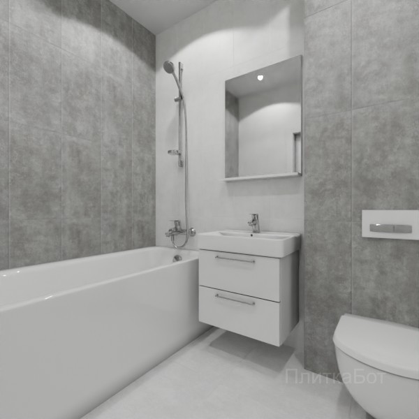 ALMA ceramica 2026, Грета, Контрастные стены вертикально, контраст у инсталляции