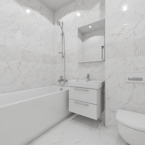 ALMA ceramica 2026, Гриджио, Декор по центру №1
