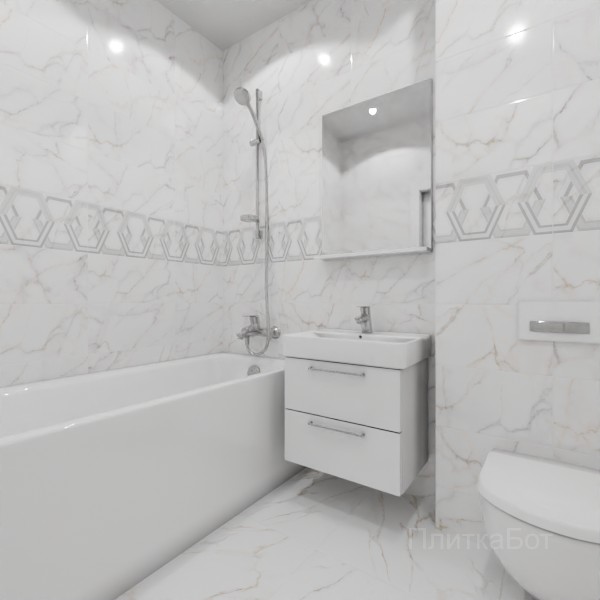 ALMA ceramica 2026, Гриджио, Декор по центру №2