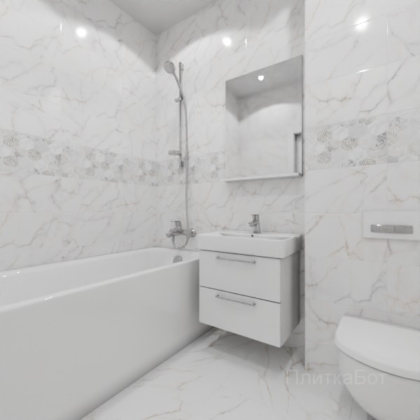 ALMA ceramica 2026, Гриджио, Декор по центру №3