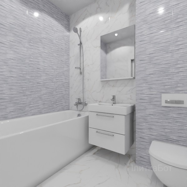 ALMA ceramica 2026, Гриджио, Контрастные стены, контраст у инсталляции №4