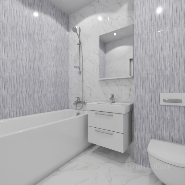 ALMA ceramica 2026, Гриджио, Контрастные стены вертикально, контраст у инсталляции №4
