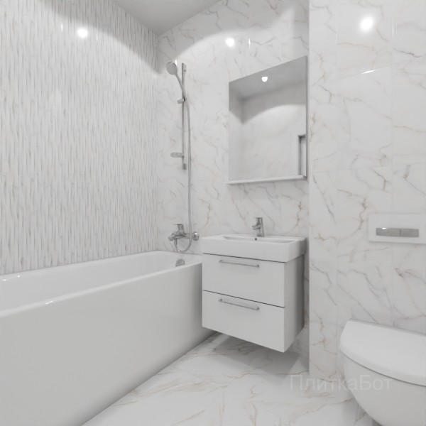 ALMA ceramica 2026, Гриджио, Контрастные стены вертикально №1