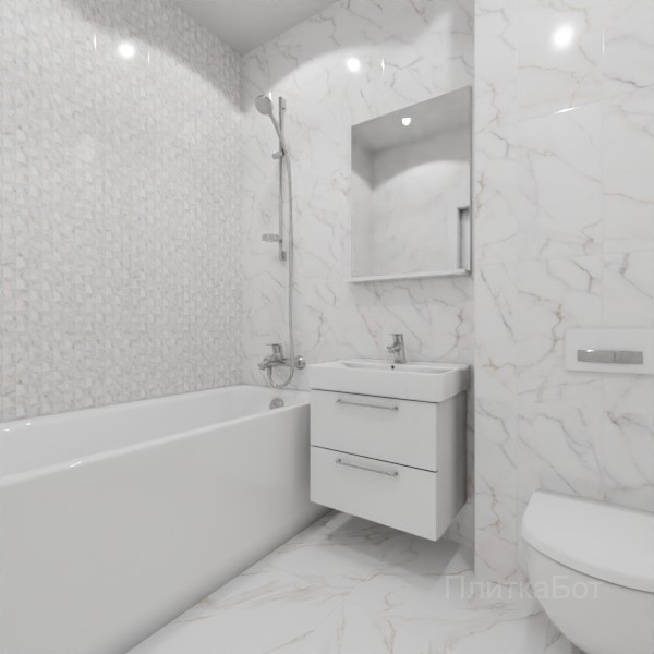 ALMA ceramica 2026, Гриджио, Контрастные стены вертикально №2