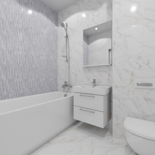 ALMA ceramica 2026, Гриджио, Контрастные стены вертикально №4