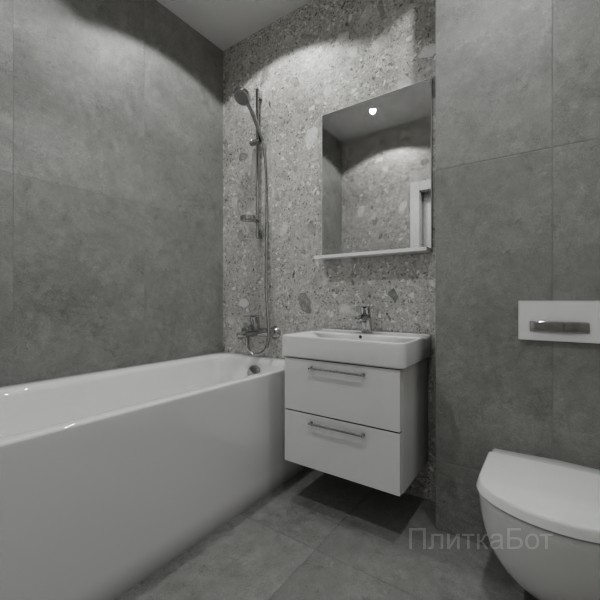 ALMA ceramica 2026, Холли, Контрастные стены вертикально, контраст у инсталляции №1