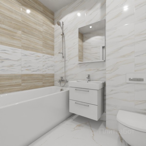 ALMA ceramica 2026, Корсика, Два декора над ванной