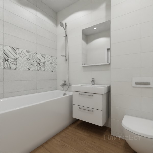 ALMA ceramica 2026, Коста-Рика, Два декора над ванной, палубная №4