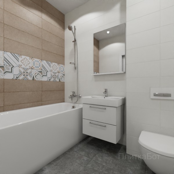 ALMA ceramica 2026, Коста-Рика, Два декора над ванной №1
