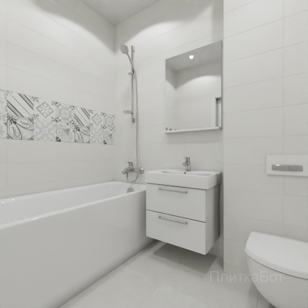 ALMA ceramica 2026, Коста-Рика, Два декора над ванной и основная плитка №4