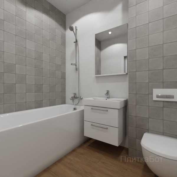 ALMA ceramica 2026, Куб, Контрастные стены, контраст у инсталляции, палубная №3